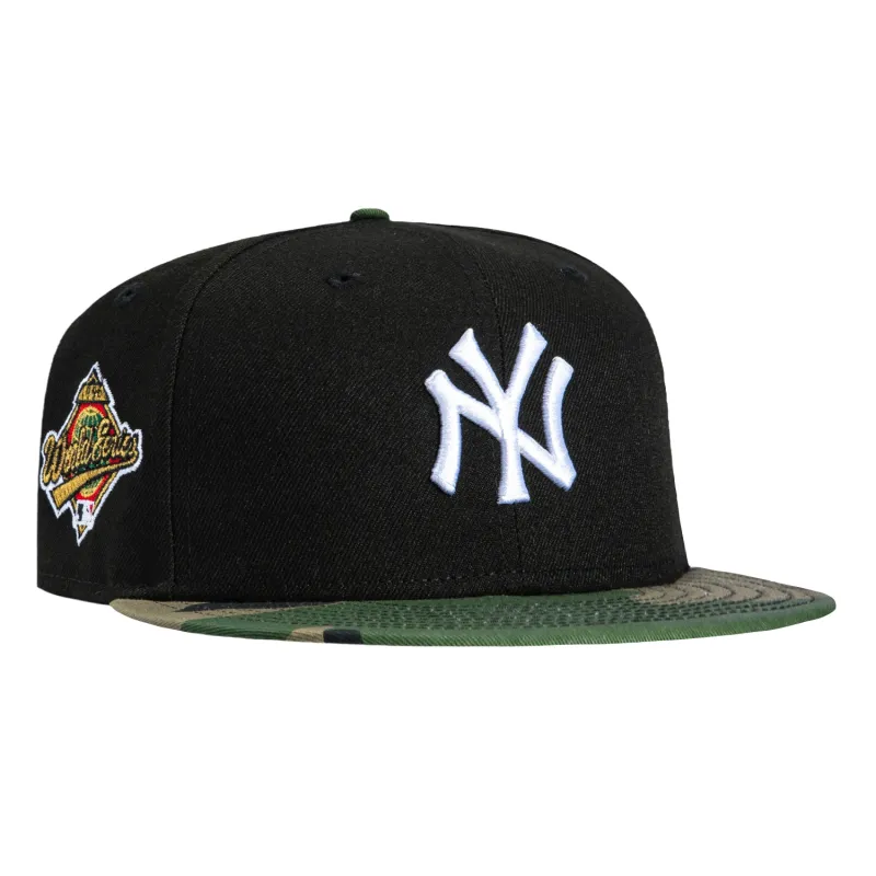 New Era 59Fifty New York Yankees 1996 World Series Patch Hat - Black, Camo sold by Hat Club