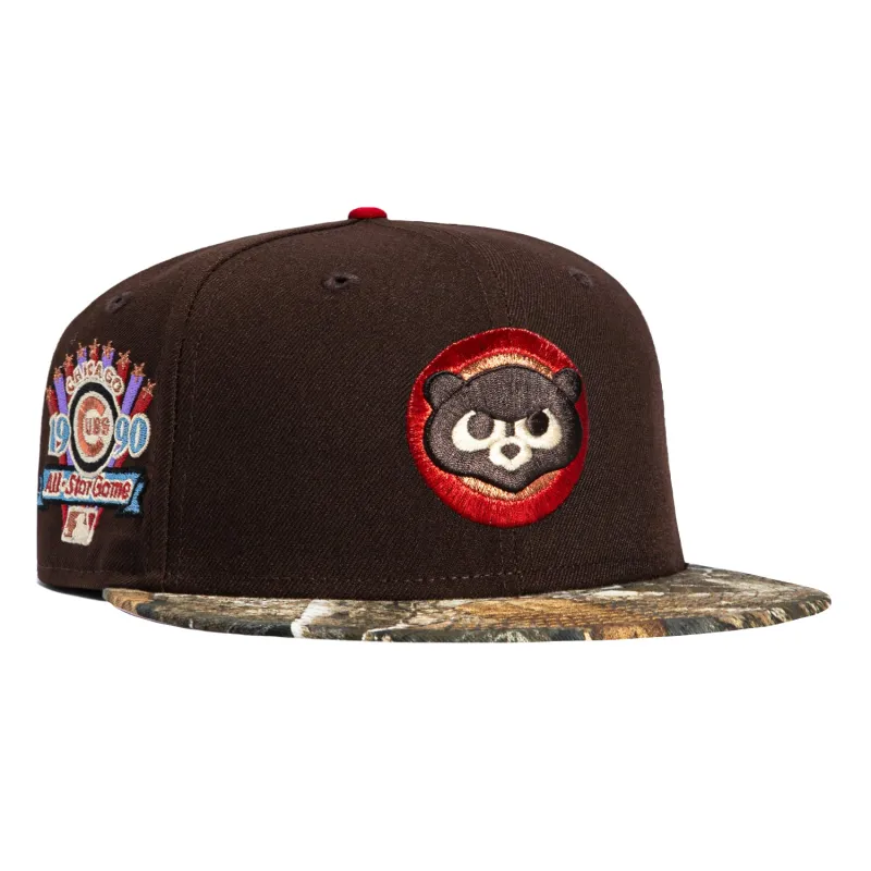 New Era 59Fifty Chicago Cubs 1990 All Star Game Patch Hat - Brown, Realtree sold by Hat Club