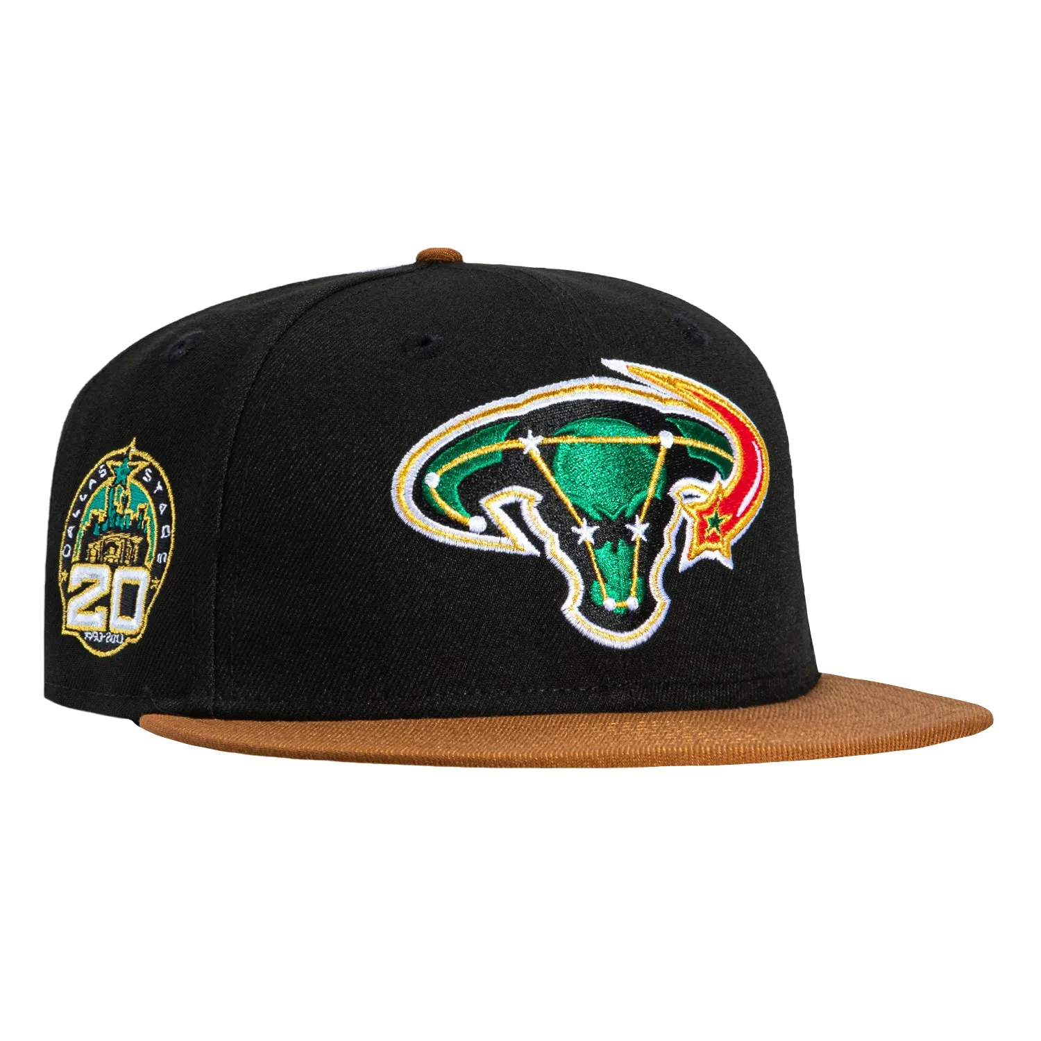 New Era 59Fifty Dallas Stars 20th Anniversary Patch 2003 Alternate Pink UV Hat - Black, Khaki sold by Hat Club