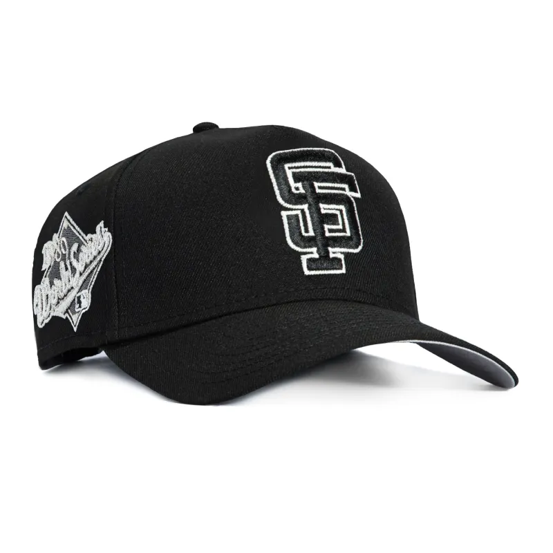 New Era 9Forty A-Frame San Francisco Giants 1989 World Series Patch Snapback Hat - Black, White sold by Hat Club
