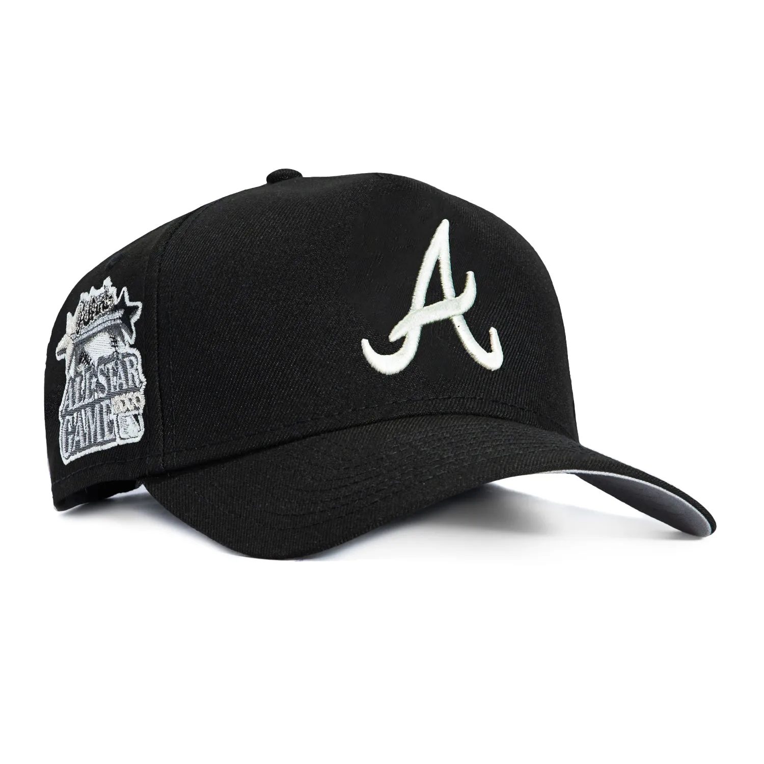 New Era 9Forty GITD A-Frame Atlanta Braves 2000 All Star Game Patch Snapback Hat - Black, White sold by Hat Club