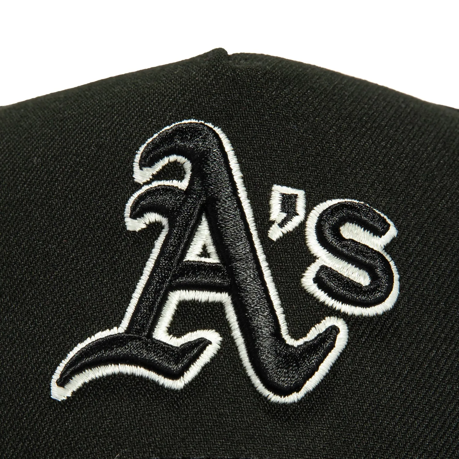 New Era 9Forty GITD A-Frame Oakland Athletics 50th Anniversary Patch Snapback Hat - Black, White sold by Hat Club product image thumbnail 3