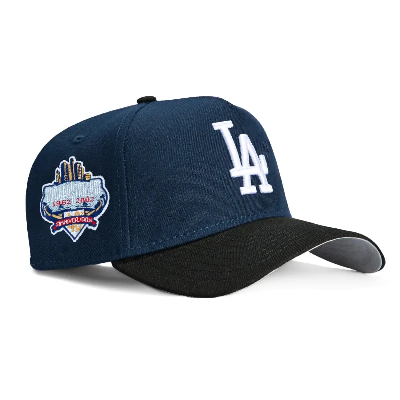 New Era 9Forty A-Frame Los Angeles Dodgers 40th Anniversary Stadium Patch Snapback Hat - Navy, Black sold by Hat Club