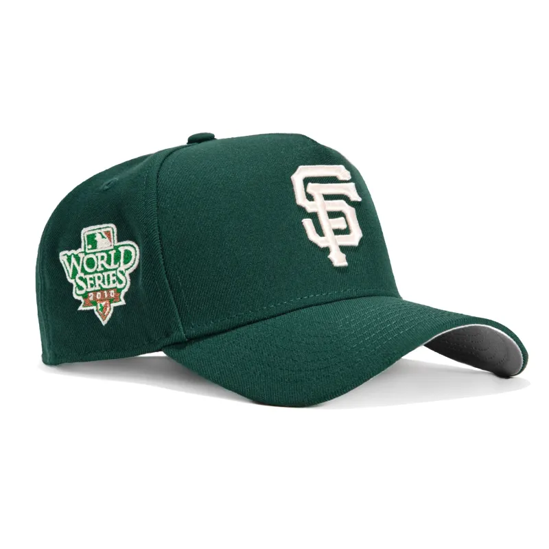New Era 9Forty A-Frame San Francisco Giants 2010 World Series Patch Snapback Hat - Green, White sold by Hat Club