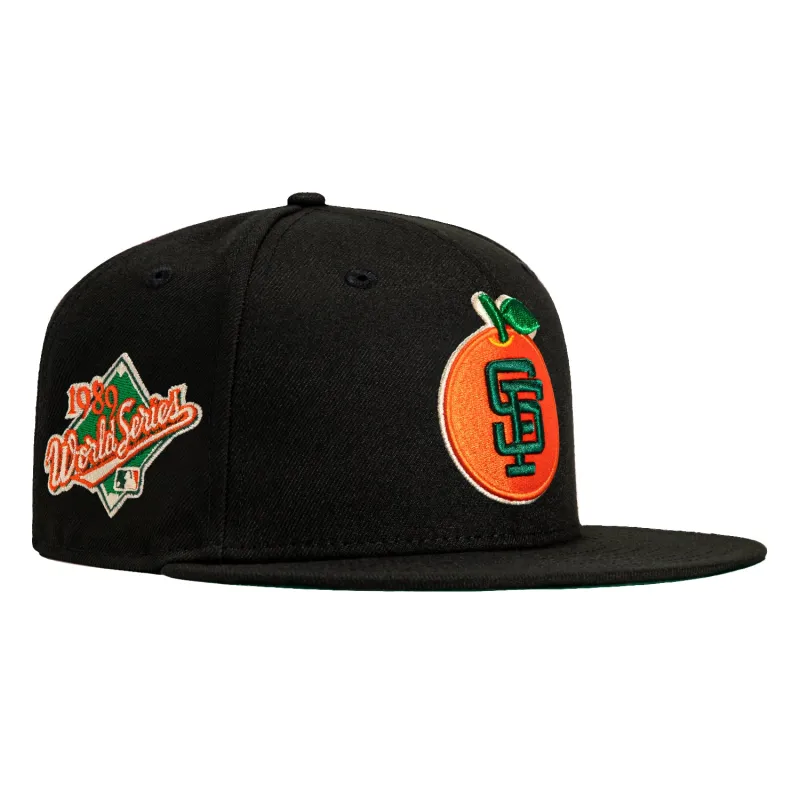 New Era 59Fifty San Francisco Giants 1989 World Series Patch Orange Hat - Black sold by Hat Club
