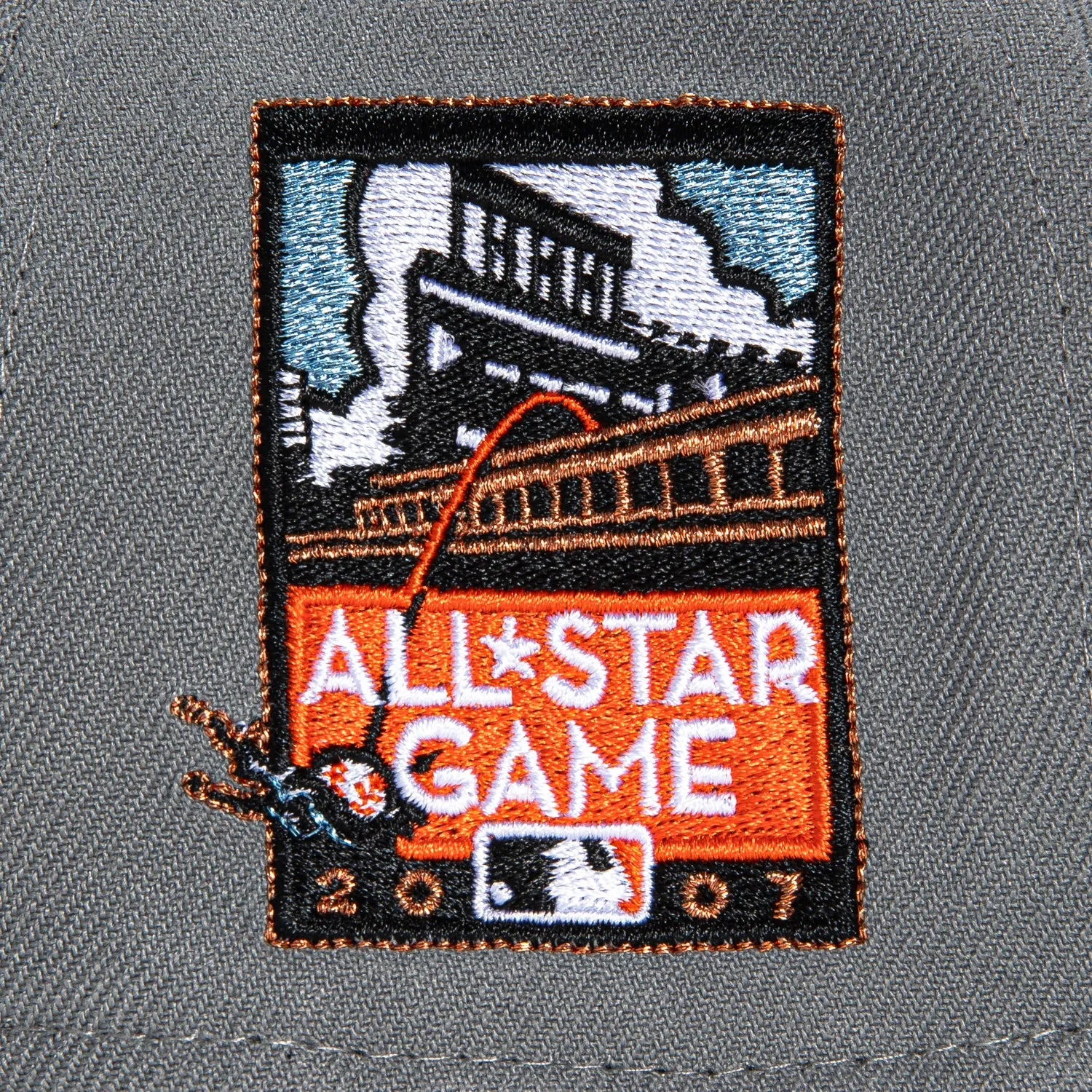 New Era 9Forty A-Frame San Francisco Giants 2007 All Star Game Patch Snapback Script Hat - Storm Grey, Black sold by Hat Club product image thumbnail 4