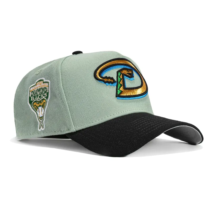 New Era 9Forty A-Frame Arizona Diamondbacks Inaugural Patch D Snapback Hat - Everest Green, Black sold by Hat Club
