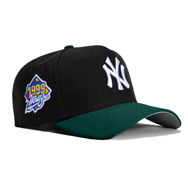 New Era 9Forty A-Frame New York Yankees 1999 World Series Patch Snapback Hat - Black, Green sold by Hat Club