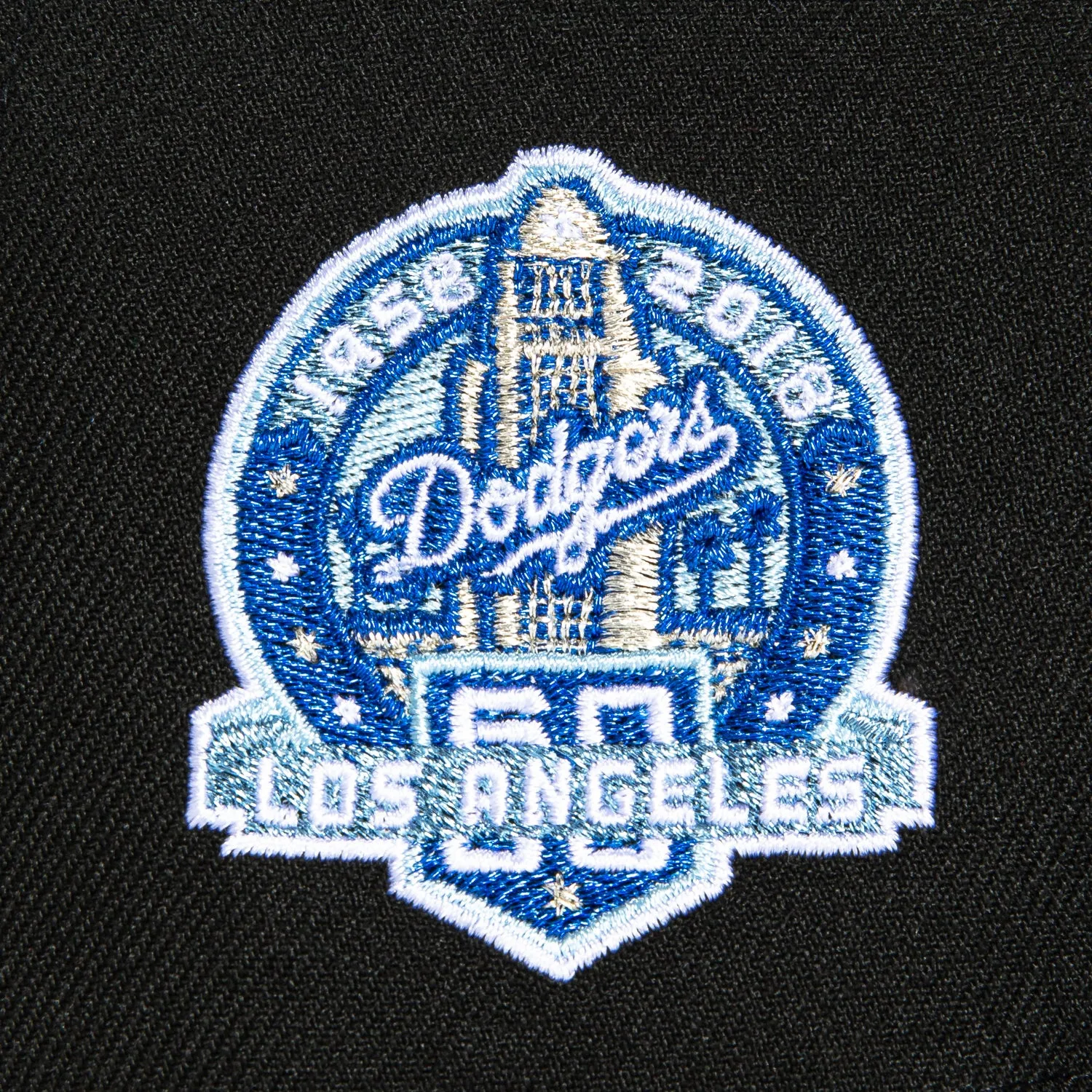New Era 59Fifty Los Angeles Dodgers 60th Anniversary Patch Hat - Black, Royal sold by Hat Club product image thumbnail 5