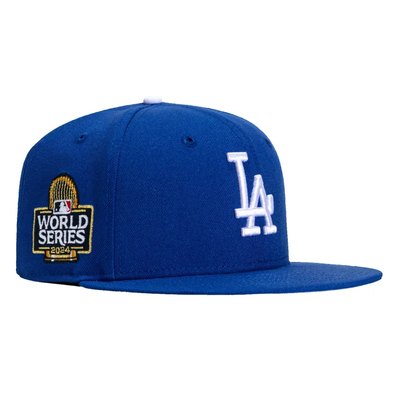 New Era 59Fifty Los Angeles Dodgers 2024 World Series Patch Hat - Royal sold by Hat Club
