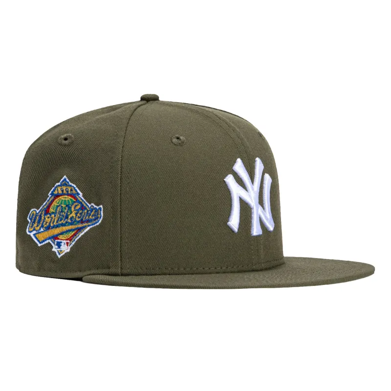 New Era 59Fifty New York Yankees 1996 World Series Patch Hat - Olive sold by Hat Club