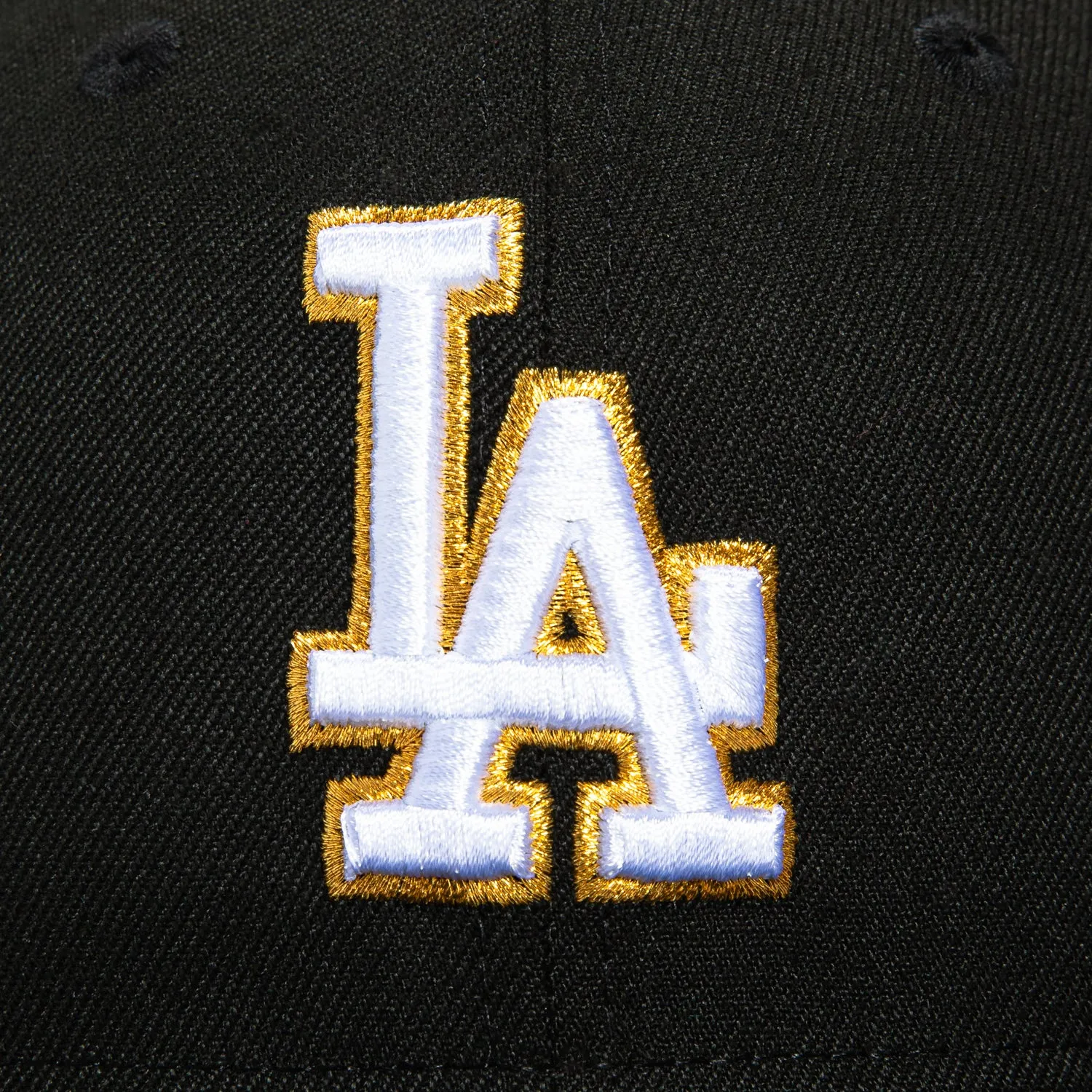 New Era 59Fifty Los Angeles Dodgers 100th Anniversary Patch Hat - Black, Metallic Gold sold by Hat Club product image thumbnail 4