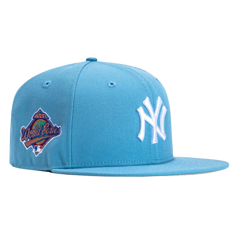 New Era 59Fifty New York Yankees 1996 World Series Patch Hat - Light Blue, White sold by Hat Club