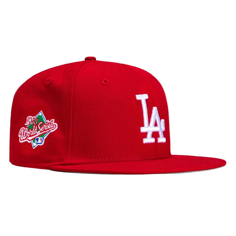 New Era 59Fifty Los Angeles Dodgers 1988 World Series Patch Hat - Red sold by Hat Club