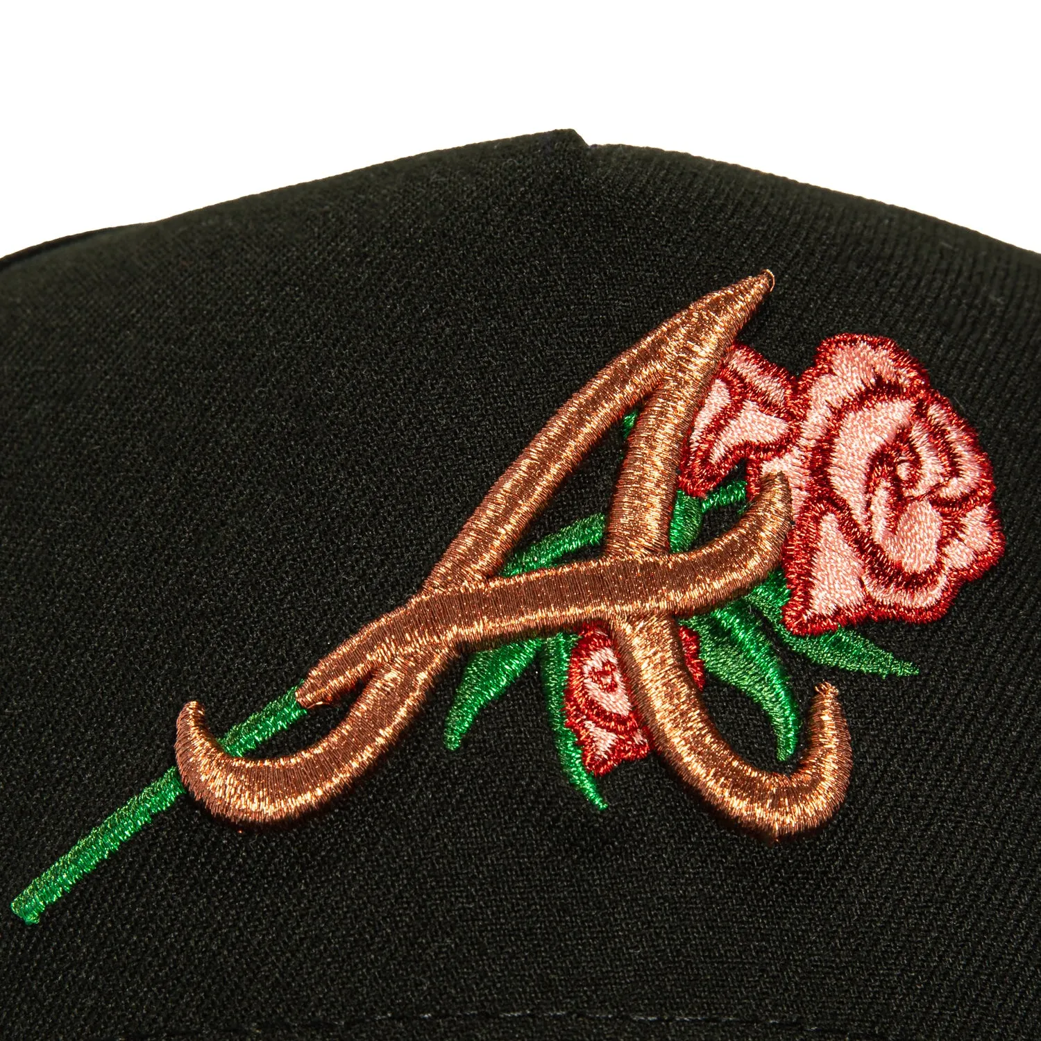New Era 9Forty A-Frame Valentine's Day Atlanta Braves 1995 World Series Patch Snapback Rose Hat - Black, Green sold by Hat Club product image thumbnail 3