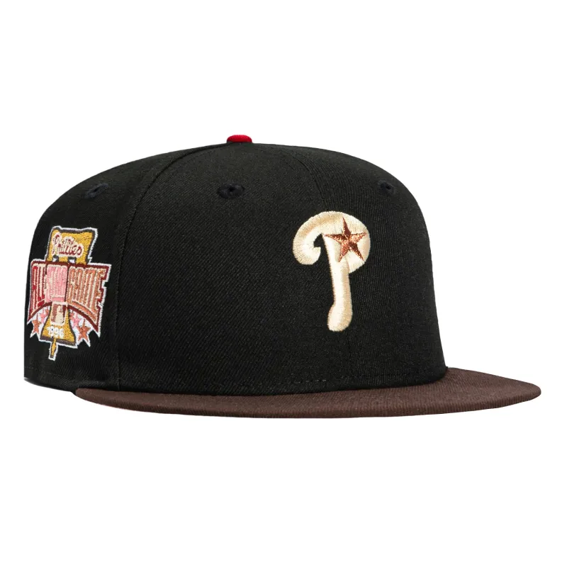New Era 59Fifty Valentine's Day Philadelphia Phillies 1996 All Star Game Patch Alternate Hat - Black, Brown sold by Hat Club