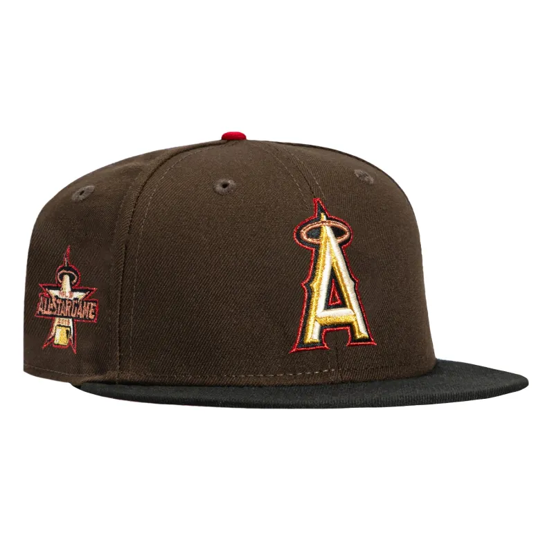 New Era 59Fifty Valentine's Day Los Angeles Angels 2010 All Star Game Patch Hat - Brown, Black sold by Hat Club