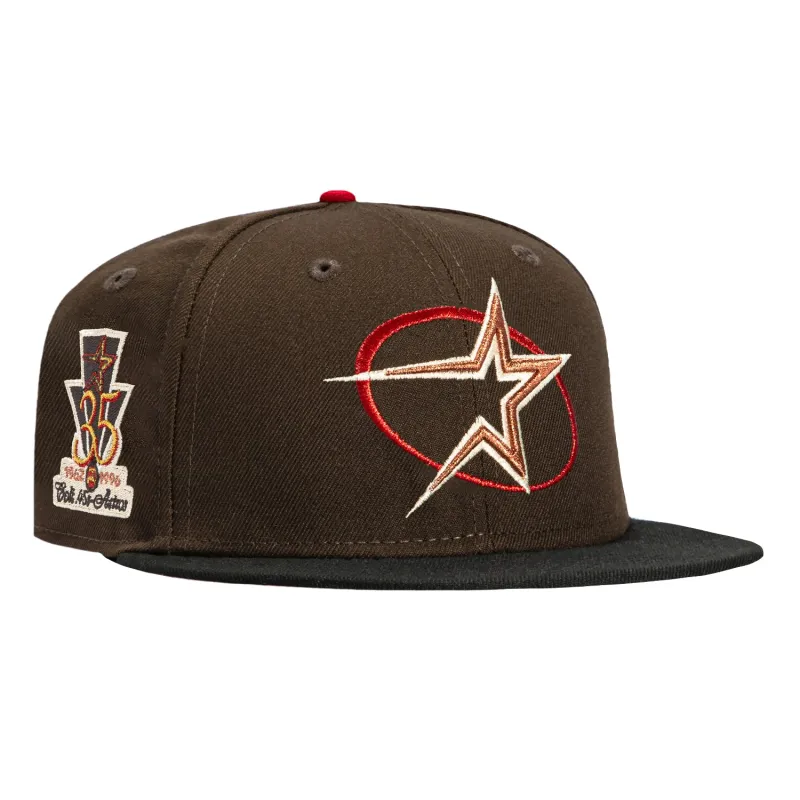 New Era 59Fifty Valentine's Day Houston Astros 35th Anniversary Patch BP Hat - Brown, Black sold by Hat Club