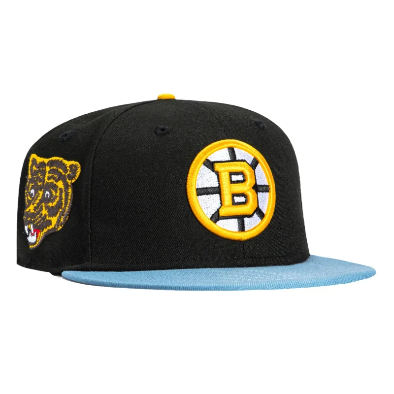 New Era 59Fifty Boston Bruins Logo Patch 1995 Hat - Black, Indigo sold by Hat Club
