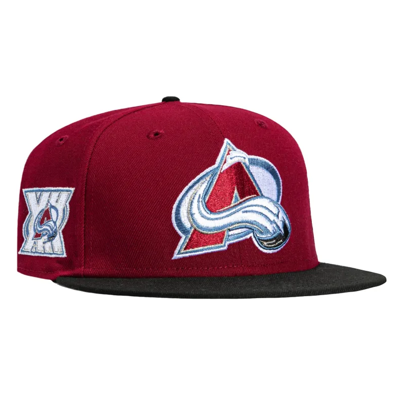 New Era 59Fifty Colorado Avalanche 30th Anniversary Patch Hat - Cardinal, Black sold by Hat Club
