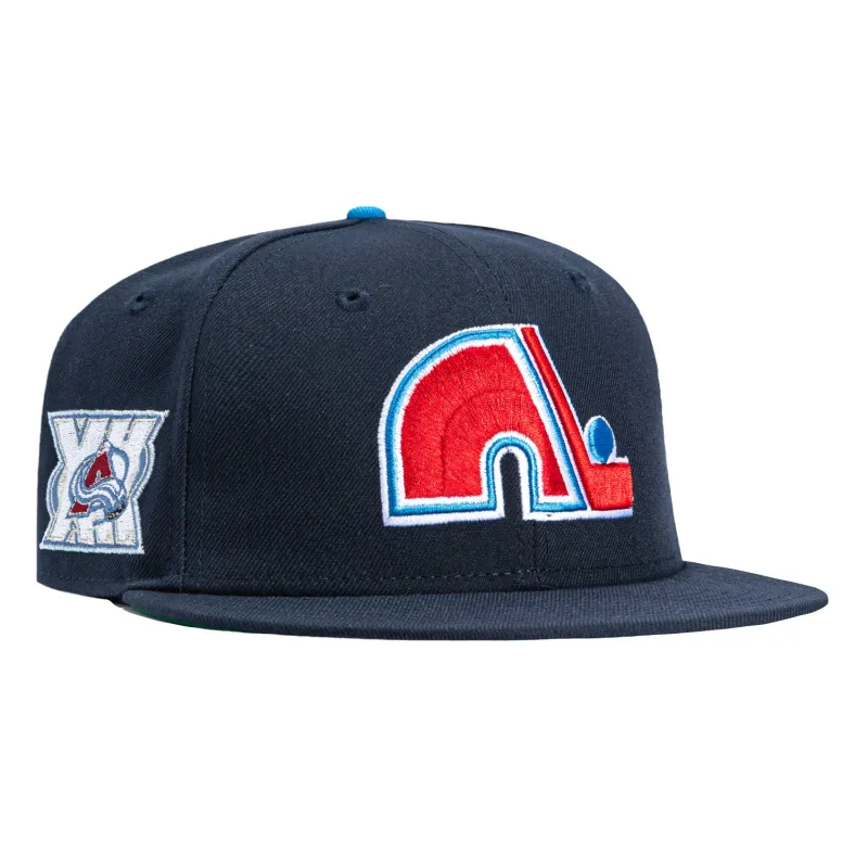 New Era 59Fifty Colorado Avalanche Quebec Nordiques 30th Anniversary Patch Hat - Navy sold by Hat Club