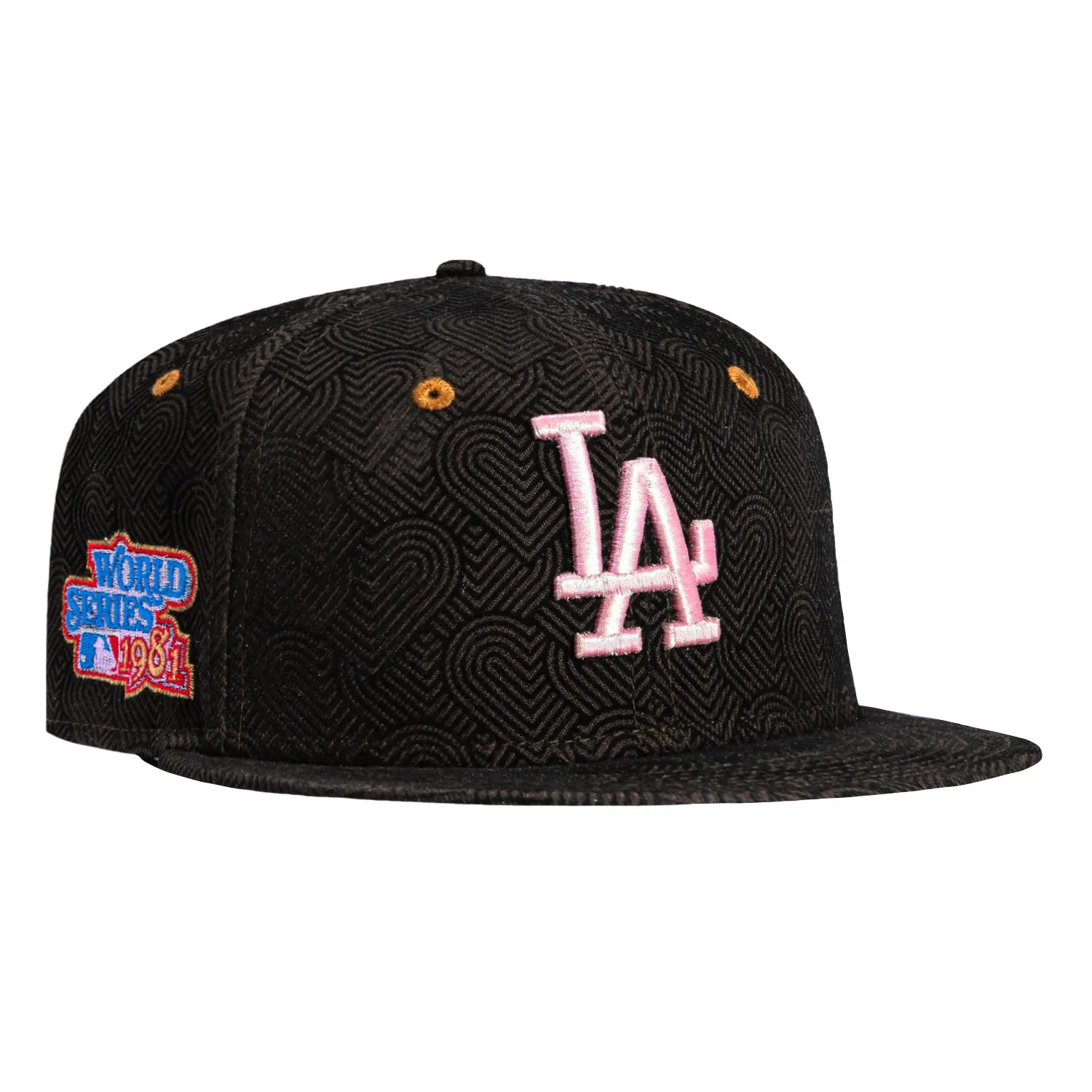 New Era 59Fifty Sweethearts Los Angeles Dodgers 1981 World Series Patch Hat - Brown, Pink sold by Hat Club