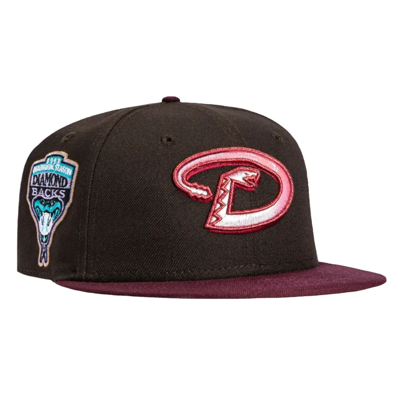 New Era 59Fifty Sweethearts Arizona Diamondbacks Inaugural Patch D Hat - Brown, Maroon made by New Era