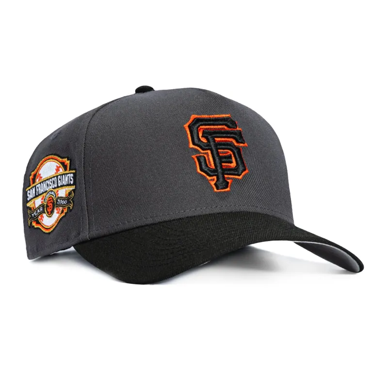 New Era 9Forty A-Frame San Francisco Giants 2000 Inaugural Patch Snapback Hat - Graphite, Black sold by Hat Club