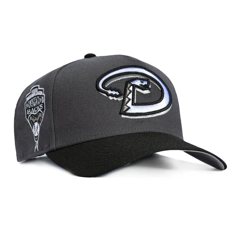 New Era 9Forty A-Frame Arizona Diamondbacks Inaugural Patch D Snapback Hat - Graphite, Black sold by Hat Club