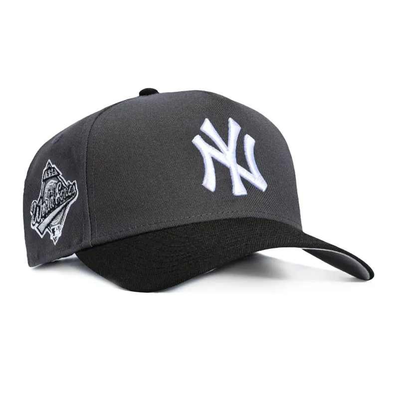 New Era 9Forty A-Frame New York Yankees 1996 World Series Patch Snapback Hat - Graphite, Black sold by Hat Club