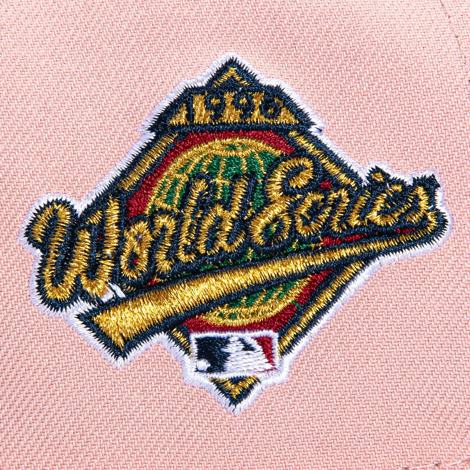 New Era 9Forty A-Frame New York Yankees 1996 World Series Patch Snapback Hat - Pink, White sold by Hat Club product image thumbnail 4