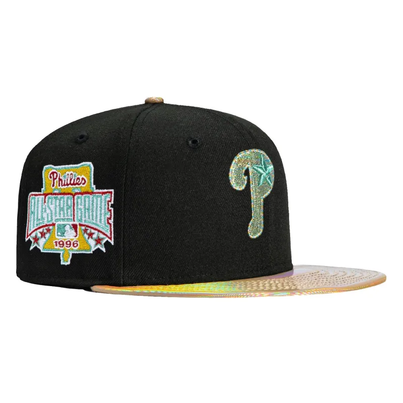 New Era 59Fifty Marine Metallics Philadelphia Phillies 1996 All Star Game Patch Alternate Hat - Black, Multi sold by Hat Club
