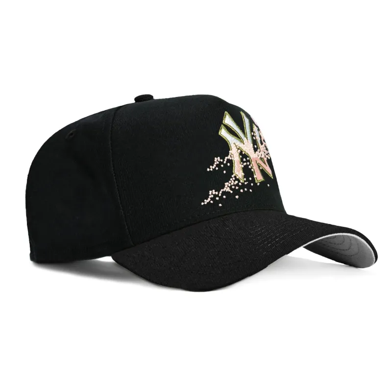 New Era 9Forty A-Frame New York Yankees Flower Snapback Hat - Black made by New Era