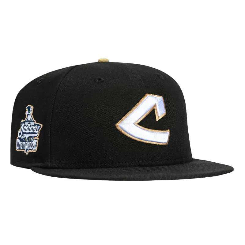 New Era 59Fifty Cleveland Guardians 1995 American League Champions Patch 1973 Hat - Black sold by Hat Club