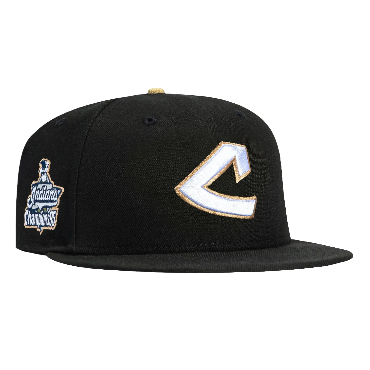 New Era 59Fifty Cleveland Guardians 1995 American League Champions Patch 1973 Hat - Black sold by Hat Club
