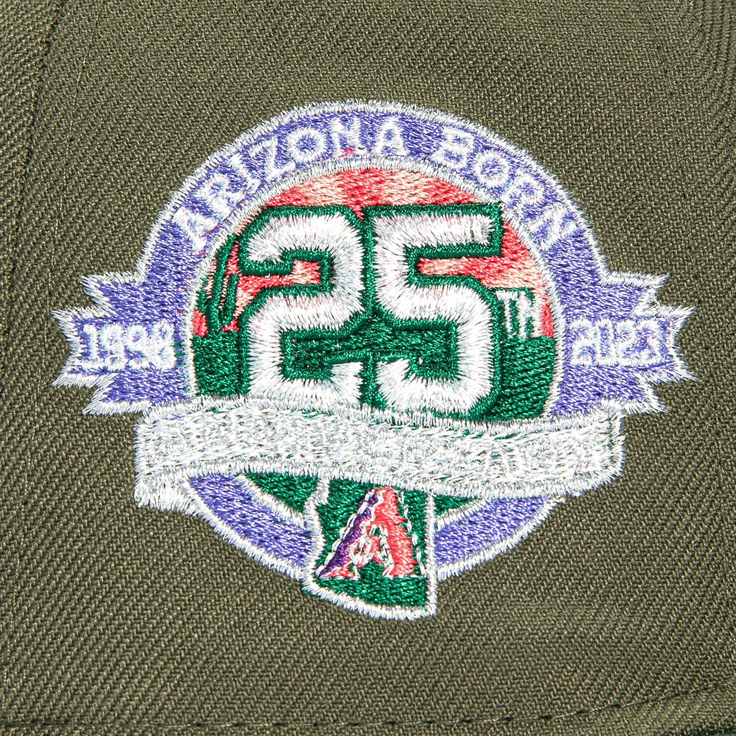 New Era 59Fifty Arizona Diamondbacks 25th Anniversary Patch D Hat - Olive, Green, Purple sold by Hat Club product image thumbnail 5