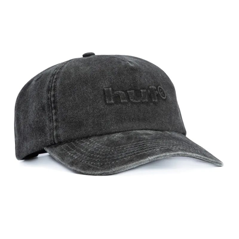 Huf Pacific Wash Snapback Adjustable Hat - Black Washed sold by Hat Club