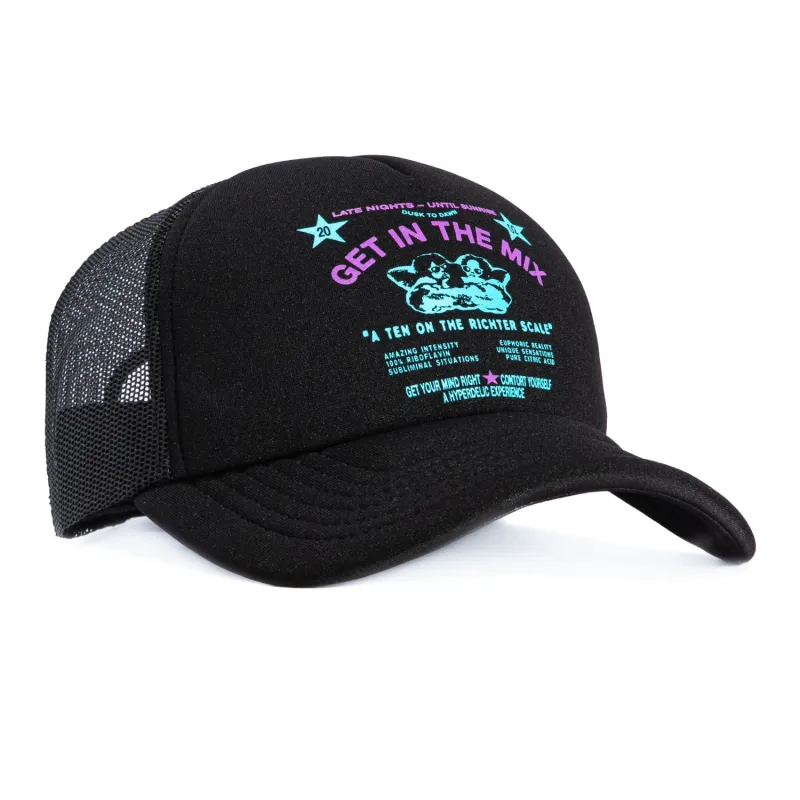 Huf After Midnight Trucker Snapback Hat - Black sold by Hat Club