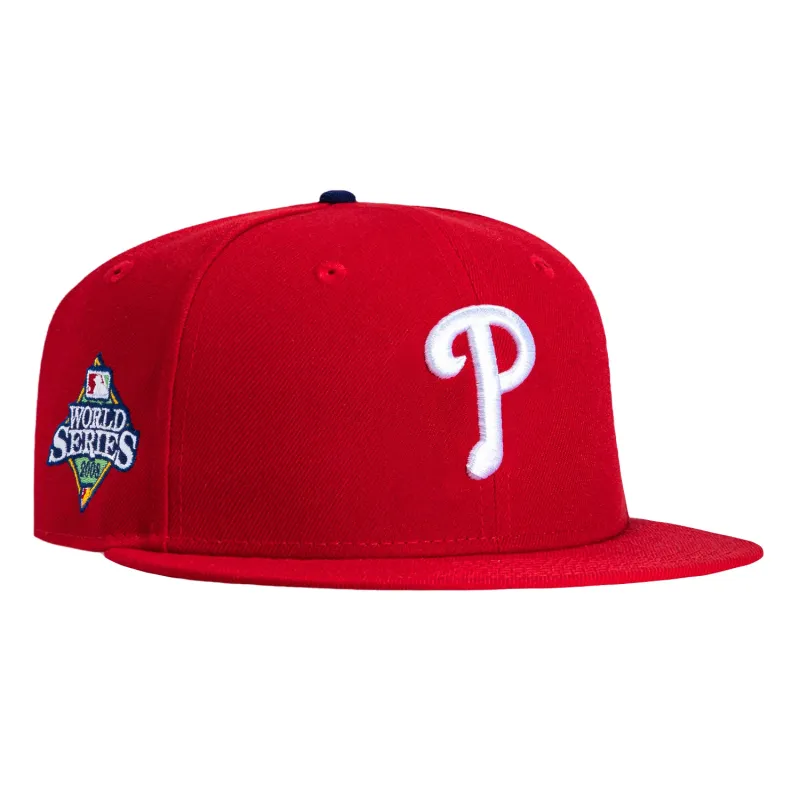 New Era 59Fifty Philadelphia Phillies 2008 World Series Patch Hat - Red sold by Hat Club