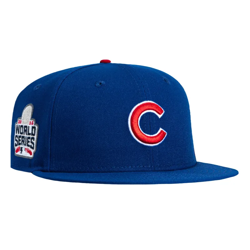 New Era 59Fifty Chicago Cubs 2016 World Series Patch Hat - Royal sold by Hat Club