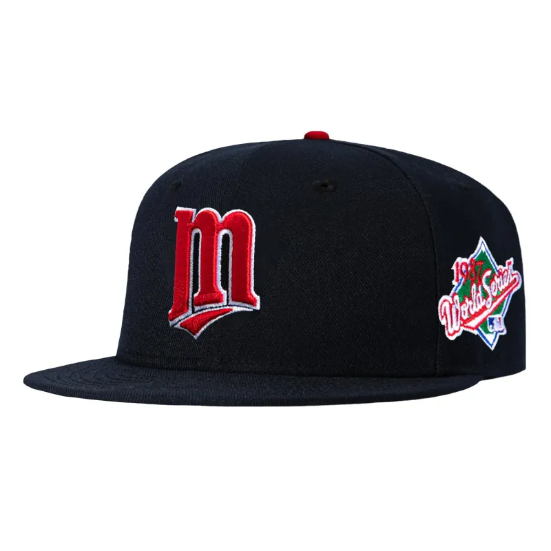 New Era 59Fifty Minnesota Twins 1987 World Series Patch Game Hat - Navy sold by Hat Club