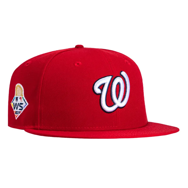 New Era 59Fifty Washington Nationals 2019 World Series Patch Hat - Red sold by Hat Club