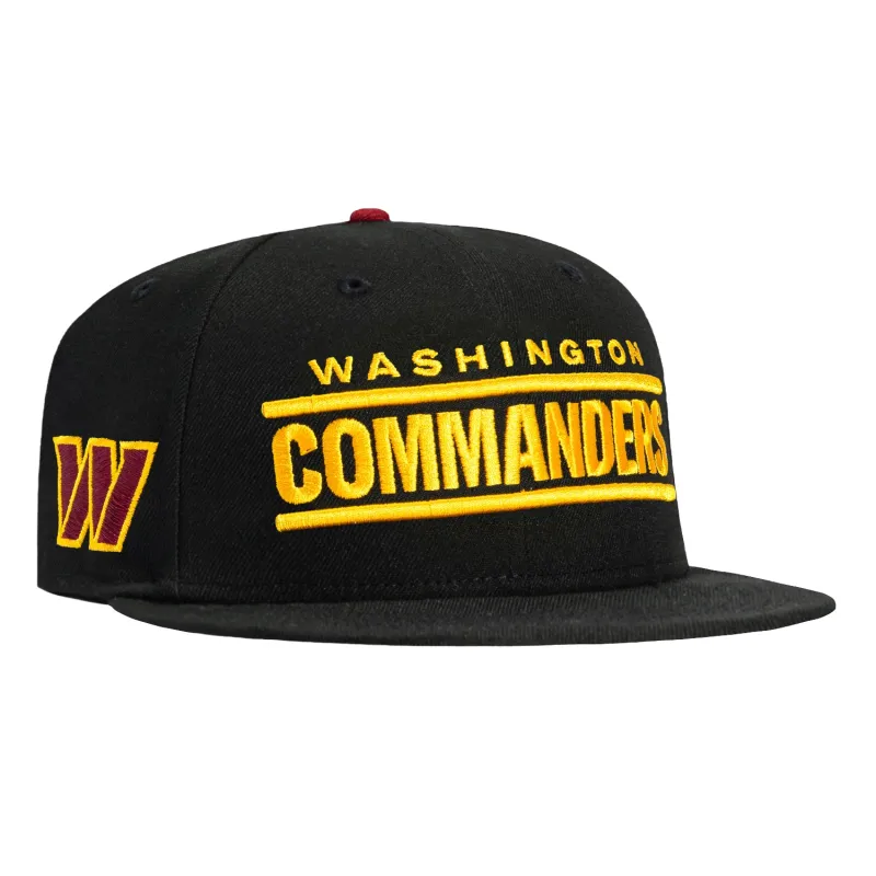 New Era 59Fifty Washington Commanders Logo Patch Word Hat - Black sold by Hat Club