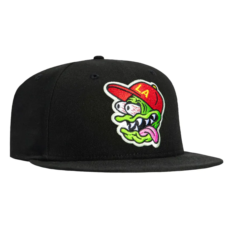 New Era 59Fifty Chamuco's Studio LA Fink Hat - Black, Red, Light Green sold by Hat Club