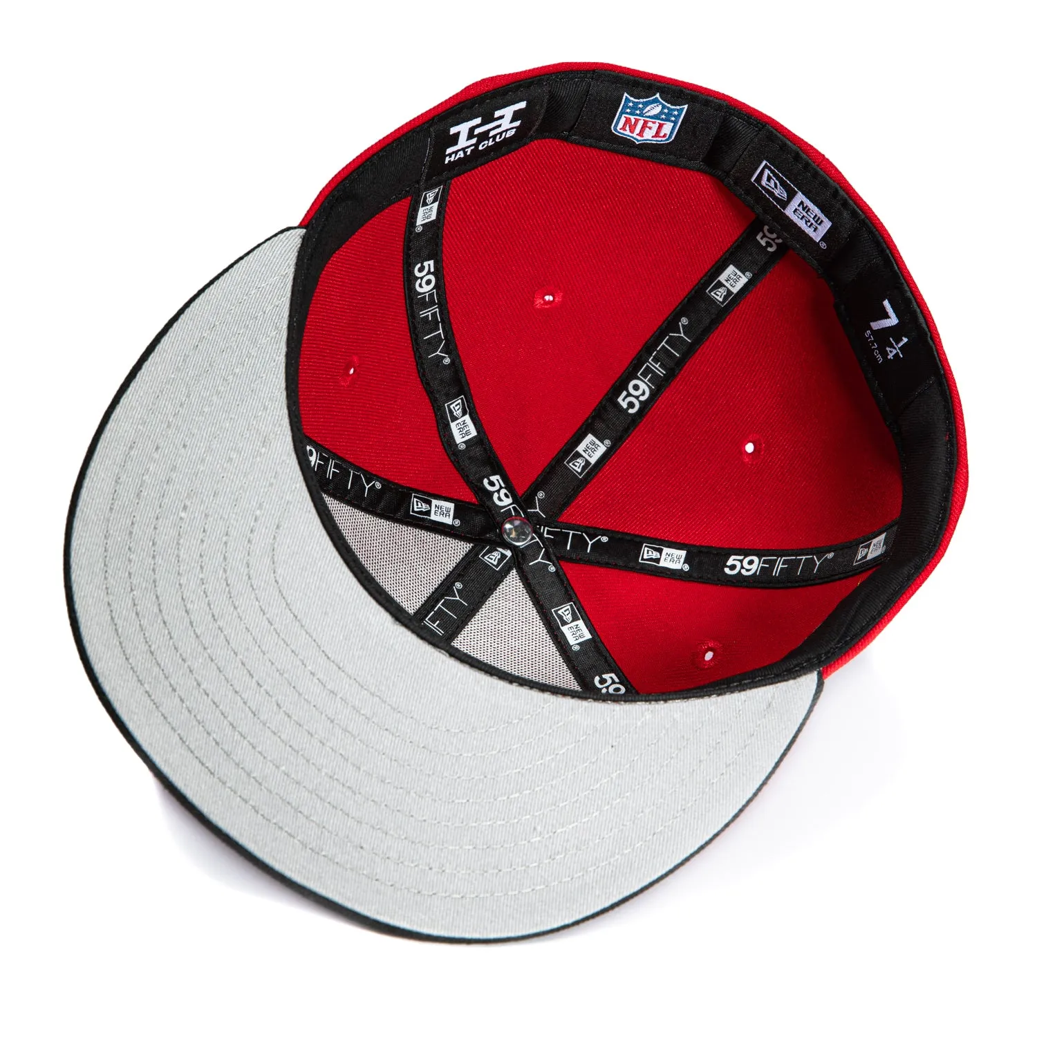 New Era 59Fifty San Francisco 49ers Helmet Logo Patch Spell Out Hat - Red, Black sold by Hat Club product image thumbnail 2