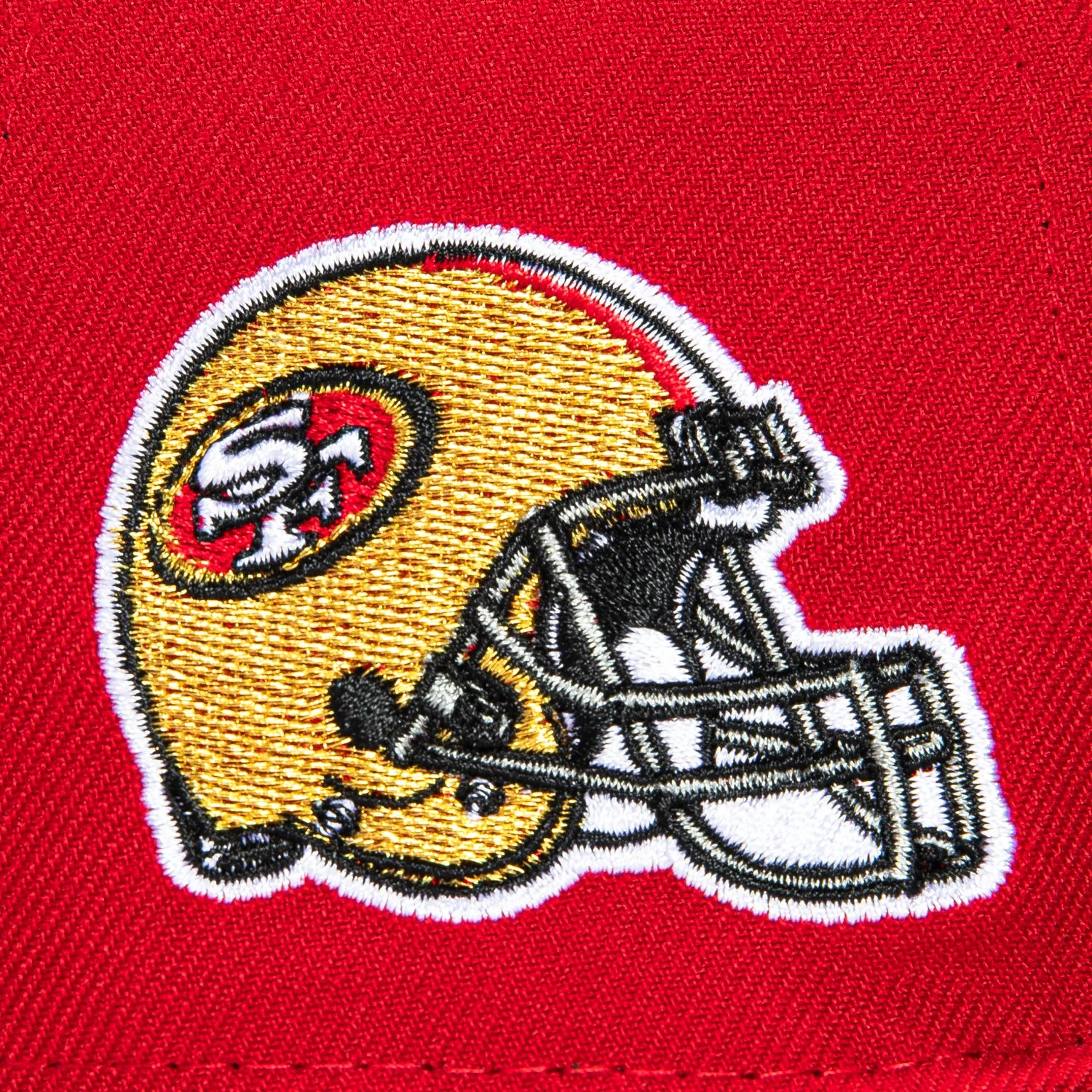 New Era 59Fifty San Francisco 49ers Helmet Logo Patch Spell Out Hat - Red, Black sold by Hat Club product image thumbnail 4