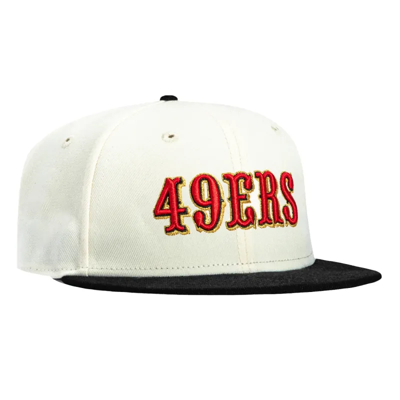 New Era 59Fifty San Francisco 49ers Rivalry Word Hat - White, Black sold by Hat Club