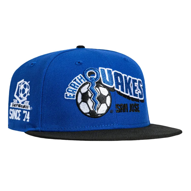 New Era 59Fifty San Jose Earthquakes 1974 Logo Patch Hat - Royal, Black sold by Hat Club