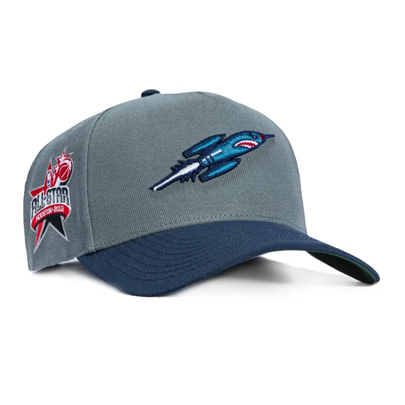 Mitchell & Ness Pro Pinch Houston Rockets 2013 All Star Game Patch Snapback Hat - Grey, Navy made by Mitchell & Ness