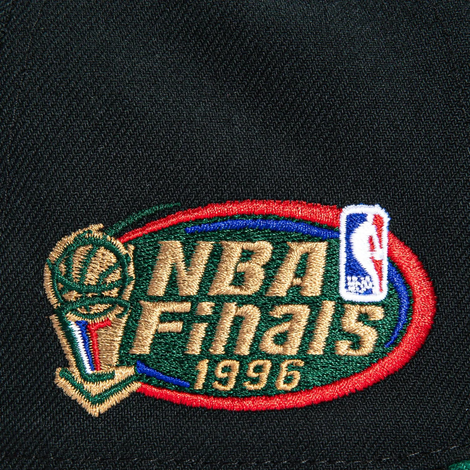 Mitchell & Ness Pro Pinch Seattle Sonics 1996 NBA Finals Patch Snapback Hat - Black, Green sold by Hat Club product image thumbnail 4